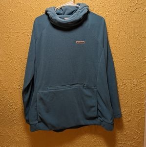 Columbia fleece light blue hoodie 1X